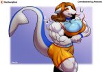  absurd_res anthro big_breasts bottomwear breasts clothing female fish hi_res marine muscular muscular_female razzberryboat shark shorts torn_clothing 