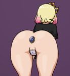  animal_humanoid asian_clothing bent_over big_butt black_clothing black_shirt black_topwear blonde_hair bottomless butt buttplug camel_toe cephalopod cephalopod_humanoid clothed clothing crown east_asian_clothing female gem genital_outline hair humanoid inkling japanese_clothing jewel_buttplug maebari marine marine_humanoid mollusk mollusk_humanoid multicolored_hair nintendo pearl_(splatoon) pink_hair plug_(sex_toy) pseudo_hair purple_background pussy_outline rear_view rottedpaint sex_toy shirt shirt_only simple_background solo splatoon tan_body tan_skin thick_thighs topwear topwear_only two_tone_hair video_games wide_hips 