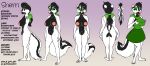  absurd_res breasts female genitals hi_res mammal mephitid model_sheet negaskunk nude pussy reverse_striped_skunk skunk solo 