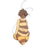  2022 antennae_(anatomy) anthro arthropod arthropod_abdomen bee black_eyes bodily_fluids bottomless brown_body brown_fur brown_hair bulge clothed clothing freckles fur genital_fluids genitals hair hi_res hymenopteran insect insect_wings male mazus_(tinysmallman) no_pupils pattern_clothing pattern_sweater pattern_topwear penis portrait precum precum_through_clothing question_mark simple_background solo striped_body striped_clothing striped_fur striped_sweater striped_topwear stripes sweater three-quarter_portrait throbbing throbbing_penis tinysmallman topwear wet wet_clothing white_background wings yellow_body yellow_fur 