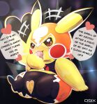  &lt;3 &lt;3_eyes absurd_res blush blush_lines bodily_fluids cleaning clothed clothing cosplay_pikachu_(costume) dialogue dipstick_ears dipstick_tail dripping dsub9 female feral generation_1_pokemon genitals hi_res licking looking_at_viewer markings multicolored_ears nintendo partially_clothed pikachu pikachu_libre pokemon pokemon_(species) presenting presenting_pussy pussy saliva saliva_drip saliva_on_face saliva_on_self saliva_on_tongue saliva_string salivating self_lick solo spread_legs spreading tail_markings talking_to_viewer text tongue tongue_out video_games 