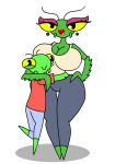  age_difference anthro anthro_insect arthropod big_breasts breasts clothed clothing duo female humanoid insect male male/female mantis mature_female non-mammal_breasts older_female romantic romantic_couple size_difference smaller_male smile smog01 taller_female younger_male 