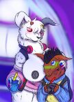  absurd_res big_breasts breasts canid canine canis chiropteran clothed clothed/nude clothing cyber_(disambiguation) duo female five_nights_at_freddy&#039;s five_nights_at_freddy&#039;s:_security_breach gozso gozso-alako hi_res lagomorph larger_female leporid little_boy male mammal nude rabbit scottgames size_difference undead vanny_(fnaf) video_games wolf zombie 