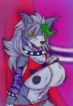  absurd_res big_breasts breasts canid canine canis clothed clothed/nude clothing female five_nights_at_freddy&#039;s five_nights_at_freddy&#039;s:_security_breach gozso-alako hair hi_res machine mammal nude robot roxanne_wolf scottgames solo video_games wolf 