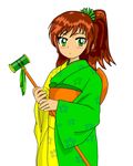  banhammer-tan brown_hair hammer iichan.ru japanese_clothes kimono mascot ru-chans wakaba 