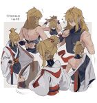  1boy blonde_hair blue_eyes closed_mouth commentary_request earrings hair_ornament hair_stick hat highres jewelry leopardtiger link male_focus pointy_ears rice_hat scar sidelocks simple_background solo the_legend_of_zelda the_legend_of_zelda:_breath_of_the_wild the_legend_of_zelda:_tears_of_the_kingdom white_background 