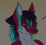  anthro canid canine flarecfox fox glowing male mammal sexy_eyes solo tongue tongue_out unknown_artist 