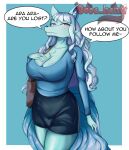  absurd_res alolan_form alolan_ninetales anthro bianca_(oode_henti) big_breasts bottomwear breasts cleavage clothed clothing female hair hand_on_breast hi_res looking_at_viewer miniskirt nintendo oode_henti pokemon pokemon_(species) purple_eyes regional_form_(pokemon) simple_background skirt solo text video_games white_hair wide_hips 