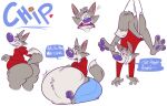  &lt;3 2022 anthro belly big_belly big_butt big_nose blue_bottomwear blue_clothing blue_pants bottomless bottomless_anthro bottomless_male bottomwear butt canid canine canis chip_the_wolf clenched_teeth clothed clothing cookie_crisp dialogue fangs gynomorph half-closed_eyes hand_on_stomach hanging_wedgie headshot_portrait inner_ear_fluff intersex jacket looking_at_viewer male mammal multiple_images narrowed_eyes obese obese_anthro obese_male open_mouth overweight overweight_anthro overweight_male pants portrait raised_tail red_clothing red_jacket red_topwear remmyfox shocked shocked_expression sitting smile smiling_at_viewer solo speech_bubble standing talking_to_viewer teeth text tongue topwear tuft underwear wedgie white_clothing white_underwear wide_eyed wolf 