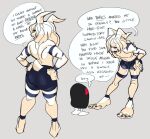  anthro asriel_dreemurr asriel_dreemurr_(god_form) barefoot clothing dialogue duo english_text feet hi_res male submarine_screw text undertale undertale_(series) underwear video_games 