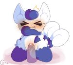  &gt;_&lt; &lt;3 &lt;3_censor censored dildo dildo_in_pussy dildo_insertion dildo_sitting eyes_closed female generation_6_pokemon hi_res meowstic nintendo penetration pokemon pokemon_(species) sex_toy sex_toy_in_pussy sex_toy_insertion solo vaginal vaginal_penetration video_games white_body 