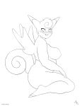  3:4 absurd_res adamrottenheart anthro areola barefoot bedroom_eyes big_breasts big_butt blush breasts butt cheek_tuft claws clefable cute_fangs facial_tuft fangs feet female front_view full-length_portrait fur generation_1_pokemon grin hair half-closed_eyes hand_on_leg hand_on_thigh hi_res huge_breasts huge_butt line_art looking_at_viewer monochrome narrowed_eyes nintendo nipples nude open_mouth open_smile pokemon pokemon_(species) portrait puffy_areola puffy_nipples seductive signature sitting slightly_chubby slightly_chubby_female smile smirk smug solo teeth thick_arms thick_calves thick_thighs toes tuft video_games wariza wide_hips wings 