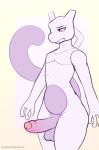 2022 anthro balls big_penis biped dabelette erection foreskin front_view generation_1_pokemon genitals glans humanoid_genitalia humanoid_penis legendary_pokemon male mewtwo multicolored_body nintendo nude penis pink_body pink_eyes pokemon pokemon_(species) simple_background solo standing two_tone_body video_games white_background white_body 