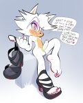  absurd_res accessory anthro balls clothing cock_ring colored_nails erection fan_character feet foot_fetish footwear genitals girly hi_res high_heels insole jewelry lipstick makeup male nails oddjuice penis penis_accessory penis_jewelry sega solo sonic_the_hedgehog_(series) toes 