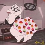  animated anthro astonished big_breasts big_butt bouncing_breasts bovid breasts butt caprine cartoon_network clothing dancing ethal_klein eyewear female glasses goat gym huge_butt hyper jiggling_butt mammal mr_otter_breath obese old otterbreath overweight panties smile solo the_amazing_world_of_gumball twerking underwear weights 