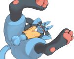  absurd_res alpha_channel animal_genitalia anthro anus balls butt generation_4_pokemon genitals hi_res hindpaw lucario male negger nintendo pawpads paws pokemon pokemon_(species) sheath simple_background solo transparent_background video_games 