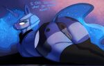  absurd_res anus big_butt butt clothing dialogue equid equine female feral friendship_is_magic genitals hair hair_over_eye hi_res horn legwear mammal my_little_pony one_eye_obstructed princess_luna_(mlp) pussy solo thick_thighs thigh_highs welost winged_unicorn wings 