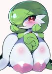  big_breasts breasts female gardevoir generation_3_pokemon huge_breasts humanoid looking_at_viewer nekoyuu nintendo nipples pokemon pokemon_(species) solo thick_thighs video_games white_body 