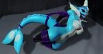  absurd_res anthro armwear ball_gag bdsm bondage bound clothing eeveelution evilbanana female gag generation_1_pokemon hi_res legwear nintendo nipple_piercing nipples piercing pokemon pokemon_(species) pokemorph rubber solo thigh_highs vaporeon video_games 