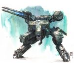  english_commentary glowing highres looking_at_viewer mar-c! mecha metal_gear_(robot) metal_gear_(series) metal_gear_rex no_humans railgun robot science_fiction shoulder_cannon solo walker 