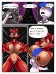  absurd_res animatronic anthro big_breasts breasts canid canine canis curvaceous curvy_figure dominant dominant_female duo female feral five_nights_at_freddy&#039;s fox foxy_(fnaf) fur hi_res humanoid irc_(artist) larger_female machine male male/female mammal red_body robot scared scottgames size_difference solo surprise thick_thighs video_games voluptuous 