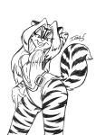  absurdres eric_w_schwartz graphite_(medium) highres sabrina_online sketch skunk striped traditional_media zig_zag_(sabrina_online) 