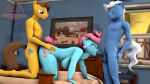  3d_(artwork) all_fours anthro anthro_on_anthro anthro_penetrated anthro_penetrating anthro_penetrating_anthro balls big_breasts breasts caramel_(mlp) digital_media_(artwork) equid equine fellatio female female_penetrated friendship_is_magic genitals group group_sex hasbro hi_res male male/female male_penetrating male_penetrating_female mammal mature_female mrs._cake_(mlp) my_little_pony nipples nude oral penetration penile penis pokey_pierce_(mlp) senthaurekmern sex spitroast threesome trio 