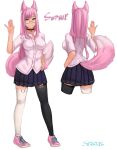  animal_humanoid big_breasts breasts canid canid_humanoid canine canine_humanoid clothing eyewear female fox_humanoid fur glasses hair hi_res humanoid long_hair looking_at_viewer mammal mammal_humanoid seraziel smile solo standing 