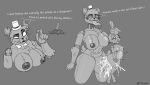  2022 abdominal_bulge animatronic anthro belt_collar big_breasts big_butt big_penis big_tongue black_and_white blush blush_lines bodily_fluids bow_tie breasts buckteeth butt clothing collar_ring cum cum_in_pussy cum_inside cum_on_penis cum_splatter dialogue digital_drawing_(artwork) digital_media_(artwork) duo ear_piercing exclamation_point fangs female fist five_nights_at_freddy&#039;s five_nights_at_freddy&#039;s_4 genital_fluids genitals gynomorph gynomorph/female hat headgear headwear hi_res holding_ears huge_penis intersex intersex/female lagomorph leporid lidded_eyes lipstick machine makeup mammal monochrome nightmare_fredbear_(fnaf) nipple_piercing nipples notched_ear penetration penis piercing pillow plushtrap_(fnaf) prank rabbit ridiculous_fit robot scottgames scut_tail sharp_teeth short_tail signature size_difference sleeping sleepover sound_effects speech_bubble teeth tongue tongue_out top_hat ursid video_games white_eyes zhenai zzz 