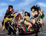  :d ankle_boots ass audi audi_tt bald bald_girl barbara_gordon bare_shoulders batgirl batman_(series) belt bent_over bikini black_bikini black_hair black_legwear blue_eyes boots breast_rest breasts breasts_apart bucket bustier cape car car_wash center_opening choker cleavage closed_eyes cloud convertible crossover day dc_comics earrings elbow_gloves facial_mark floating_hair forehead_mark gloves green_legwear greer_grant_nelson ground_vehicle hanging_breasts heather_douglas high_heels holding hose jewelry knee_boots large_breasts laughing leg_lift leotard lipstick long_hair looking_at_viewer looking_back makeup marvel mask moondragon mop motor_vehicle multiple_girls non-anime_related non-web_source official_art open_mouth orange_skin outdoors panties phantom_lady_(dc) realistic red_hair sandra_knight selene_(x-men) selene_gallio shiny shiny_clothes signature silver_hair silver_sable silver_sablinova sitting skin_tight sky smile splashing standing superhero swimsuit tail terry_dodson thigh_boots thighhighs tigra toon towel underwear visor washing water western_comics x-men 