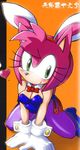  aku_tojyo amy_rose animal_ears blush breasts bunny_ears bunny_girl bunnysuit cleavage furry smile sonic_the_hedgehog tojyo 