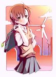  bad_id bad_pixiv_id bag brown_eyes brown_hair gekota keychain kinoshita_neko misaka_mikoto school_uniform short_hair solo sweater_vest to_aru_kagaku_no_railgun to_aru_majutsu_no_index wind_turbine windmill 