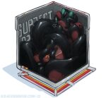 anthro bdsm blindfold bondage bound brat_taming chastity_cage chastity_device countershading demon ear_piercing floppy_ears hi_res horn male multum oral oral_penetration orgasm_denial penetration piercing red_body redishdragie sheath_cage solo submissive submissive_male tentacle_in_mouth tentacle_penetration tentacles text