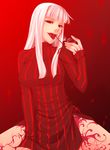  bad_id bad_pixiv_id breasts dark_persona fate/stay_night fate_(series) glasses himuro_kane large_breasts licking ogera_okera red_eyes solo what_if white_hair 