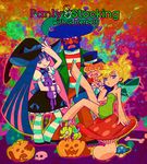  brief_(character) brief_(psg) chuck chuck_(psg) cosplay costume disney garterbelt_(character) garterbelt_(psg) halloween hat panty_&amp;_stocking_with_garterbelt panty_(character) panty_(psg) peter_pan_(disney) stocking_(character) stocking_(psg) tinker_bell_(disney) tinker_bell_(disney)_(cosplay) tinkerbell wings witch_hat 