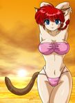  bikini breasts cat_ears cat_tail curvy large_breasts ranko ranma-chan ranma_1/2 red_hair swimsuit tail 
