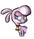  2020 alpha_channel bell bell_collar bovid caprine collar female frown hi_res hitsuji looking_aside mammal pink_body pink_face pom_(tfh) sheep simple_background solo teal_eyes them&#039;s_fightin&#039;_herds transparent_background video_games 