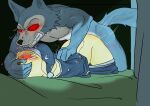  absurd_res anthro beastars big_butt bound butt canid canine crilix hands_tied hi_res jack_(beastars) legoshi_(beastars) male male/male mammal 