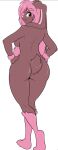  2016 4_toes anthro arm_tuft big_breasts big_butt breasts brown_body brown_fur butt butt_pose eyebrows feet female fingers fur generation_4_pokemon hair hand_on_hip hand_on_own_hip hands_on_hips hands_on_own_hips hindpaw humanoid_hands looking_at_viewer looking_back looking_back_at_viewer lopunny nintendo nude paws pink_hair pink_nose pokemon pokemon_(species) pokemorph pose rear_view shiny_pokemon side_boob simple_background skidd solo standing survival_of_the_fittest tiffany_harkick toes translucent translucent_hair tuft video_games white_background wide_hips wrist_tuft 