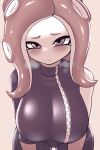  absurd_res big_breasts blush blush_lines bodily_fluids breasts cephalopod clothed clothing female hi_res marine mollusk nintendo nobunagapero octarian octoling solo splatoon sweat video_games 