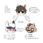  1:1 anthro asnnonaka black_nose canid canine chinese_text domestic_cat felid feline felis fur glistening glistening_eyes green_eyes grey_body grey_fur grey_hair hair head_tuft lagomorph leporid male mammal mouth_closed orange_body orange_fur rabbit raccoon_dog red_eyes red_nose simple_background solo tanuki text translation_request tuft white_background white_body white_fur white_hair 