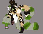  african_wild_dog anal anal_penetration anthro canid canine duo fur green_body green_fur hi_res hybrid lagomorph leporid male male/male mammal penetration procyonid rabbit raccoon rurik_carpenter vegasliights 