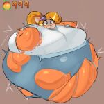  activision anthro belly coco_bandicoot crash_bandicoot_(series) female food fruit fur gameplay_mechanics hi_res inflation nuumatic plant solo video_games wumpa_fruit 