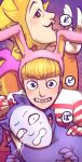  3boys animal_ears animal_hat blonde_hair bunny_hat fake_animal_ears father_and_son hat highres kabochashige kedamono_(popee_the_performer) mask multiple_boys papi_(popee_the_performer) popee_(popee_the_performer) popee_the_performer purple_fur wolf 