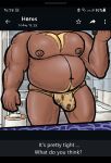  absurd_res alanottaviano anthro belly brown_bear brown_body brown_fur fur gift grizzly_bear heros_mjs hi_res male male/male mammal musclegut muscular muscular_male overweight overweight_male pecs slightly_chubby slightly_chubby_male solo ursid ursine 