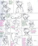  android anthro big_breasts breasts comic duo english_text fan_character female lagomorph leporid machine male male/female mammal pace-maker rabbit robot text tongue tongue_out 