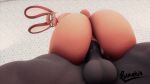  3d_(artwork) 3d_animation animated anthro balls big_balls big_butt big_ears black_body bouncing_butt bovid bovine brown_body butt cattle christopher_(rumakis) digital_media_(artwork) duo eyelashes female female_on_top genitals huge_butt lagomorph leporid male male/female mammal on_top penetration penile penile_penetration penis_in_pussy purple_eyes pussy rabbit rachel_(rumakis) rumakis sex vaginal vaginal_penetration 