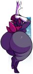  anthro atsuineko big_breasts big_butt breasts butt feathers female generation_4_pokemon gloves_(marking) grey_body hi_res huge_butt huge_hips huge_thighs hyper hyper_butt markings nintendo nude pokemon pokemon_(species) raised_arm red_eyes side_boob solo thick_thighs video_games weavile wide_hips 