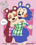  2022 absurd_res animal_crossing anthro apron apron_only areola big_areola big_breasts blue_body blue_fur breast_play breast_suck breasts brown_body brown_fur clothing cuadra_side duo english_text eulipotyphlan eyes_closed female female/female freckles fur hedgehog hi_res huge_areola huge_breasts huge_nipples incest_(lore) mablevi_eto mammal mostly_nude multicolored_body multicolored_fur nintendo onomatopoeia open_mouth sable_able sibling simple_background sister sisters sound_effects sucking tan_body tan_fur text thick_thighs tongue tongue_out two_tone_body two_tone_fur video_games wide_hips 