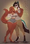  anthro clothing couple_(disambiguation) dating duo female fur ghostli hi_res love male male/female misby romantic smile soy_(sylasdoggo) topwear 